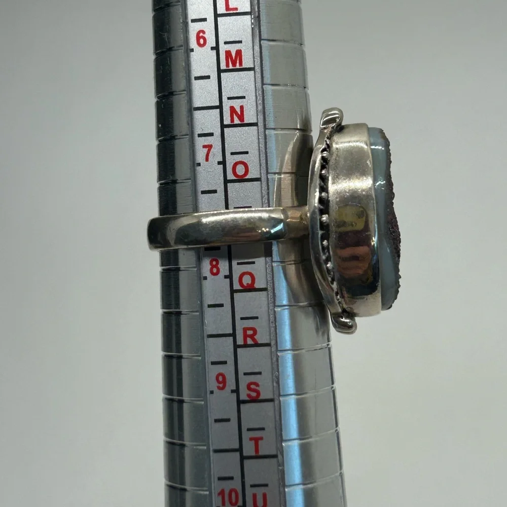 Nicky Butler Sterling Purple Druzy Ring      Sz 8 - Picture 11 of 11